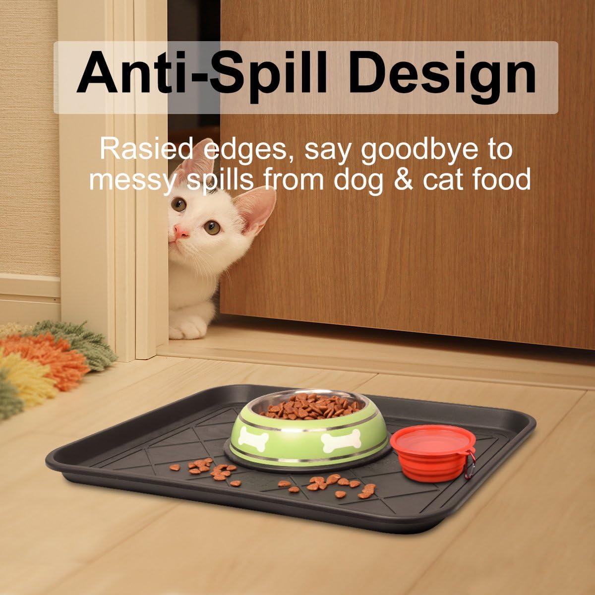 Multi-purpose boot tray mat, dog bowl tray, waterproof for indoor and outdoor floor protection - view 3