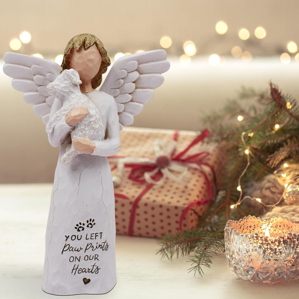 Dog Memorial Gifts for Loss of Dog Sympathy Gift Figurines White | Pet Memorial Gifts for Dog, Dog Mom Gifts for Women, Pet Remembrance Gift, Pet Loss Gifts, Resin Hand-painted Statue - view 6