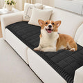 Couch Cover for Dogs Washable, Sofa Cover Protector for l Shape, Non Slip Dog Blanket Cover, Friendly Pet Mat Bed for Outdoor, Soft (Dark Gray, 27.6" x 59")