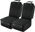 Waterproof Front Seat Car Cover 2 Pack, Full Protection | Dog Car Seat Cover with Side Flaps, Nonslip Scratchproof Captain Chair Seat Cover Fits for Cars, Trucks, SUVs, Jeep, Black