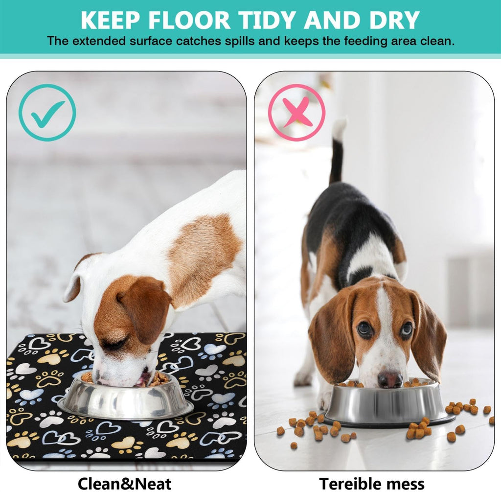 Dog Mat Pet Feeding Mat for Food and Water Absorbent 20x12in Quick Dry Dog Water Bowl Mat - view 4