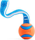 Ultra tug dog toy, medium fetch and dog ball tug toy for dogs 20-60 pounds