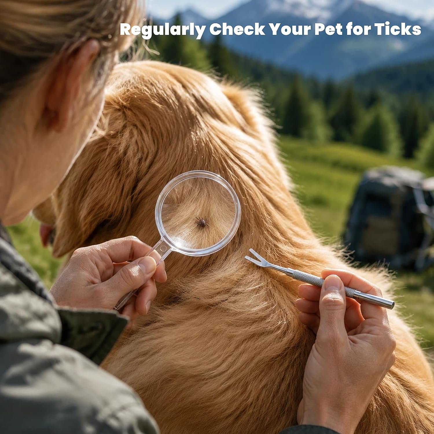 16-Piece Professional Tick Removal Tool Kit, Stainless Steel Tick Remover Tweezers, Hooks & Accessories for Dogs, Cats & Humans, Outdoor Camping Essentials - view 6