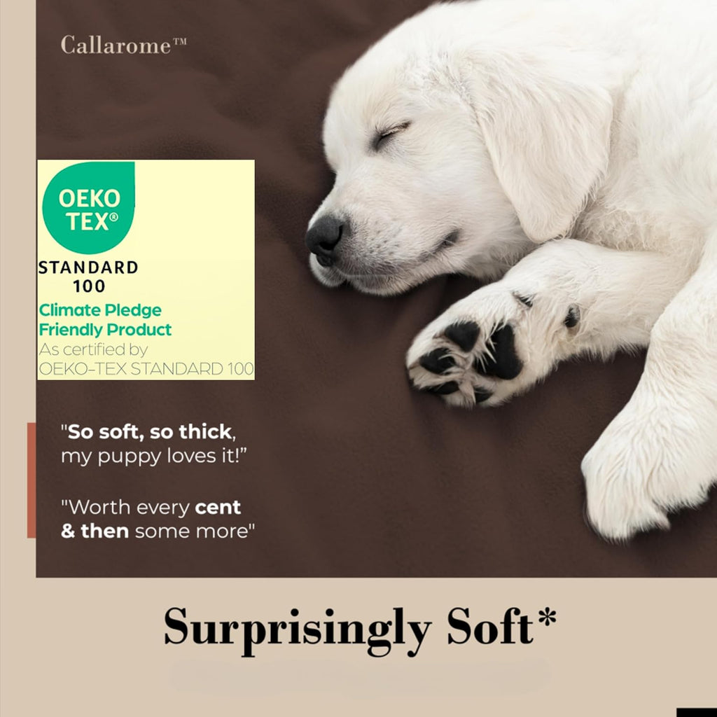 Waterproof blanket for bed or couch – soft and leakproof waterproof throw blanket, water proof & stain resistant easy to clean throw blanket cover for adults or pets, reversible brown 60"x80" | high-density heavy-duty material - ultra-soft & durable soft - view 4