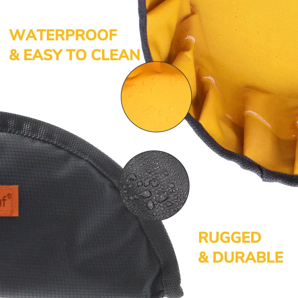 Collapsible dog travel bowl, 8 cups large lightweight foldable bowl, water and food bowls for pets dogs cats with zipper. - view 5