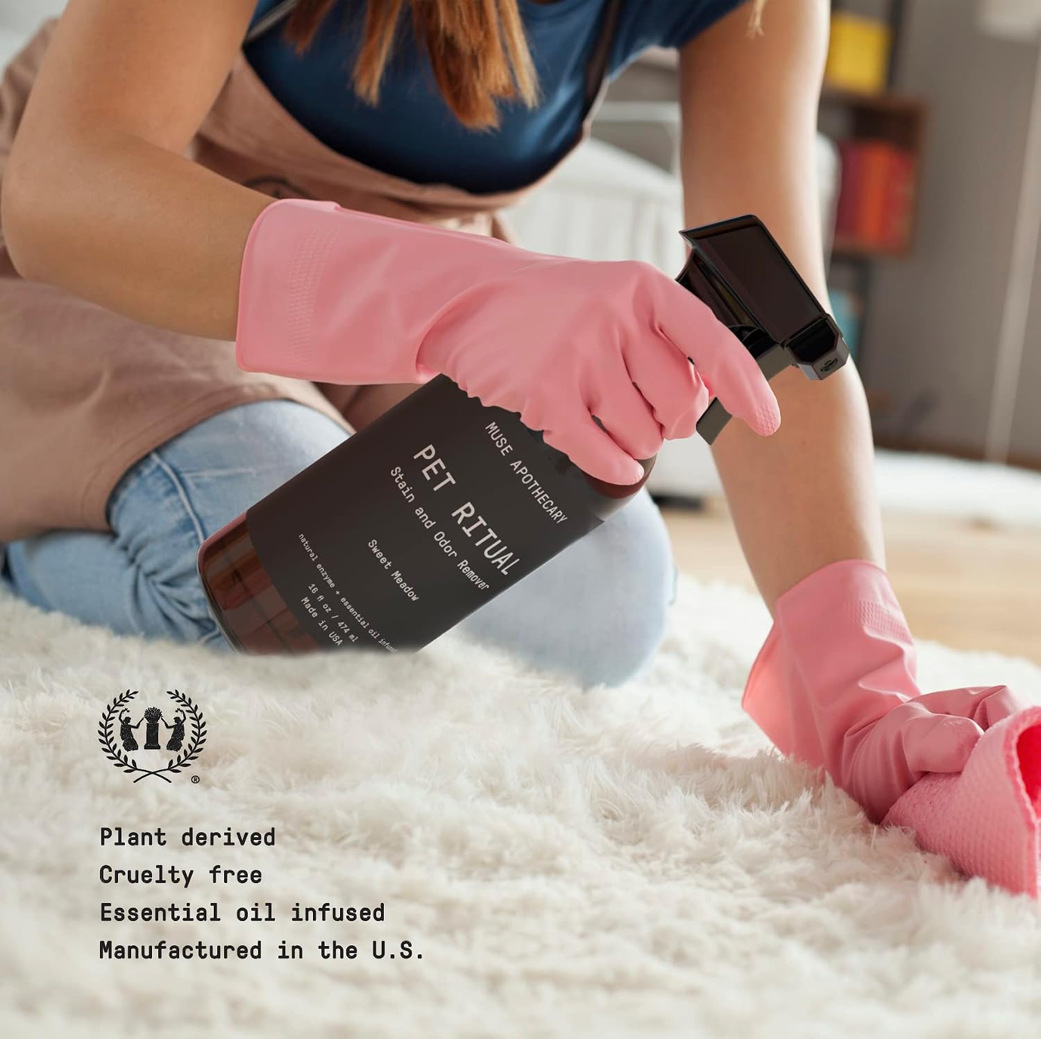 Complete Pet Stain and Odor Remover Enzyme Carpet Cleaner - Dog Stain Remover and Odor Neutralizer, Essential Oils Infused, Pet Stain Remover for Carpet - Pet Stain Carpet Cleaner 16oz - view 6