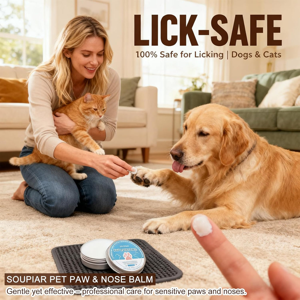 Vet-Approved Dog Paw Balm & Nose Butter 2.1oz - Lick-Safe All-Natural Moisturizer with Coconut Oil, Nourishes Dry Paws & Noses, Protects Against Hot Pavement & Winter Cold for Dogs, Cats & Horses - view 7