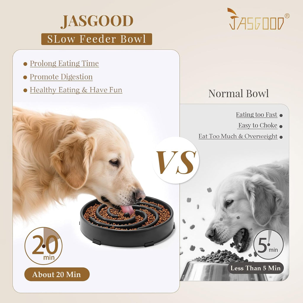 Slow Feeder Dogs Bowl for Large Medium Dogs,Anti-Gulping Pet Slower Food Feeding Bowls Stop Bloat,Preventing Choking - view 2