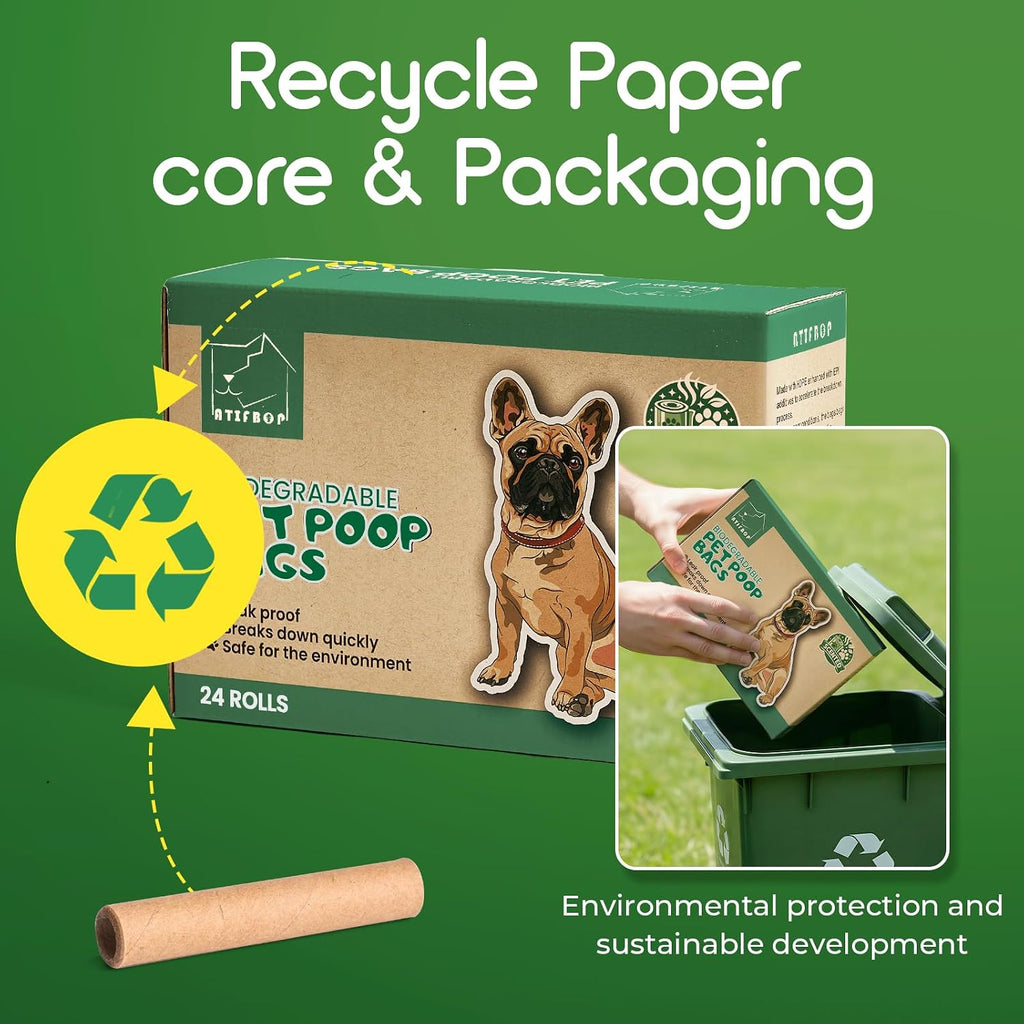 Biodegradable Dog Poop Bags Rolls 360 Count Scented, Leak Proof and Extra Thick Waste Bag Refill (Scented) - view 6