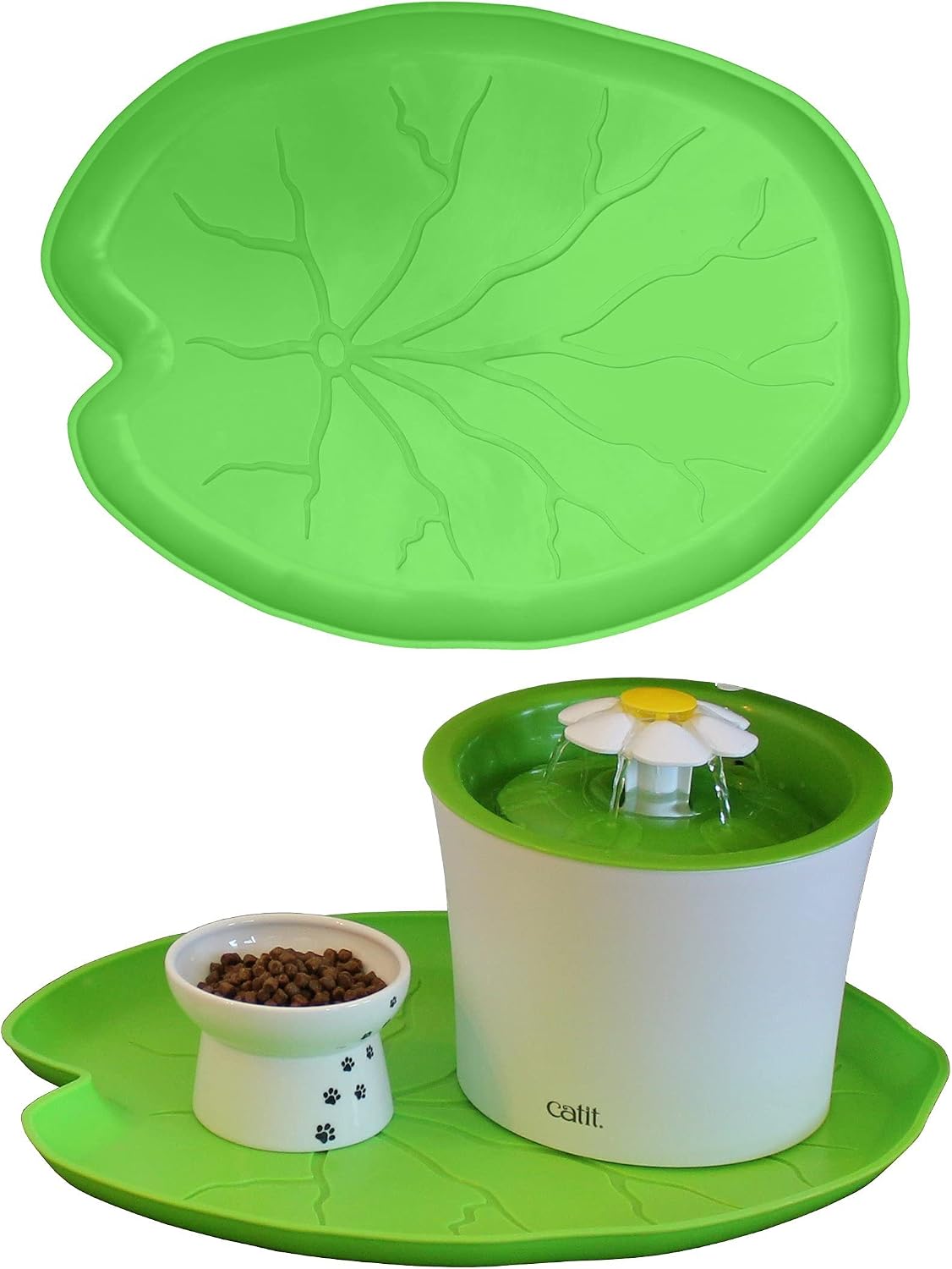 Pet food mat for cat fountains | compatible with cat and pet fountains. Pet food mat only; fountain not included - view 3