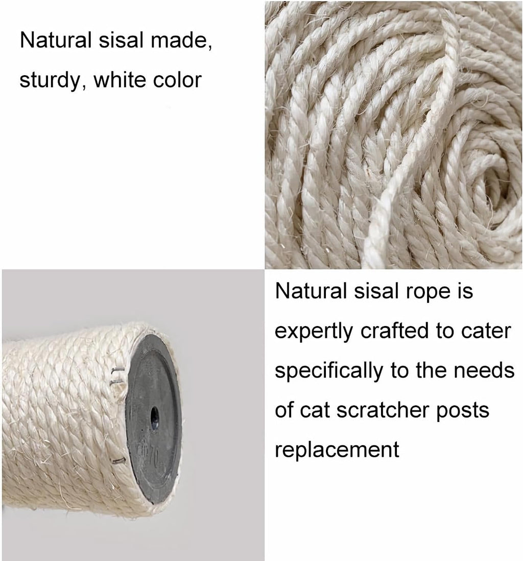2 PCS M8 Cat Scratching Post Replacement,15.7Inch Sisal Pole Cat Tree Replacement Post with Screws,DIY Scratcher Scratching Post Replacement, Pad, Crafts Gardening Hammock Home Decorating - view 7