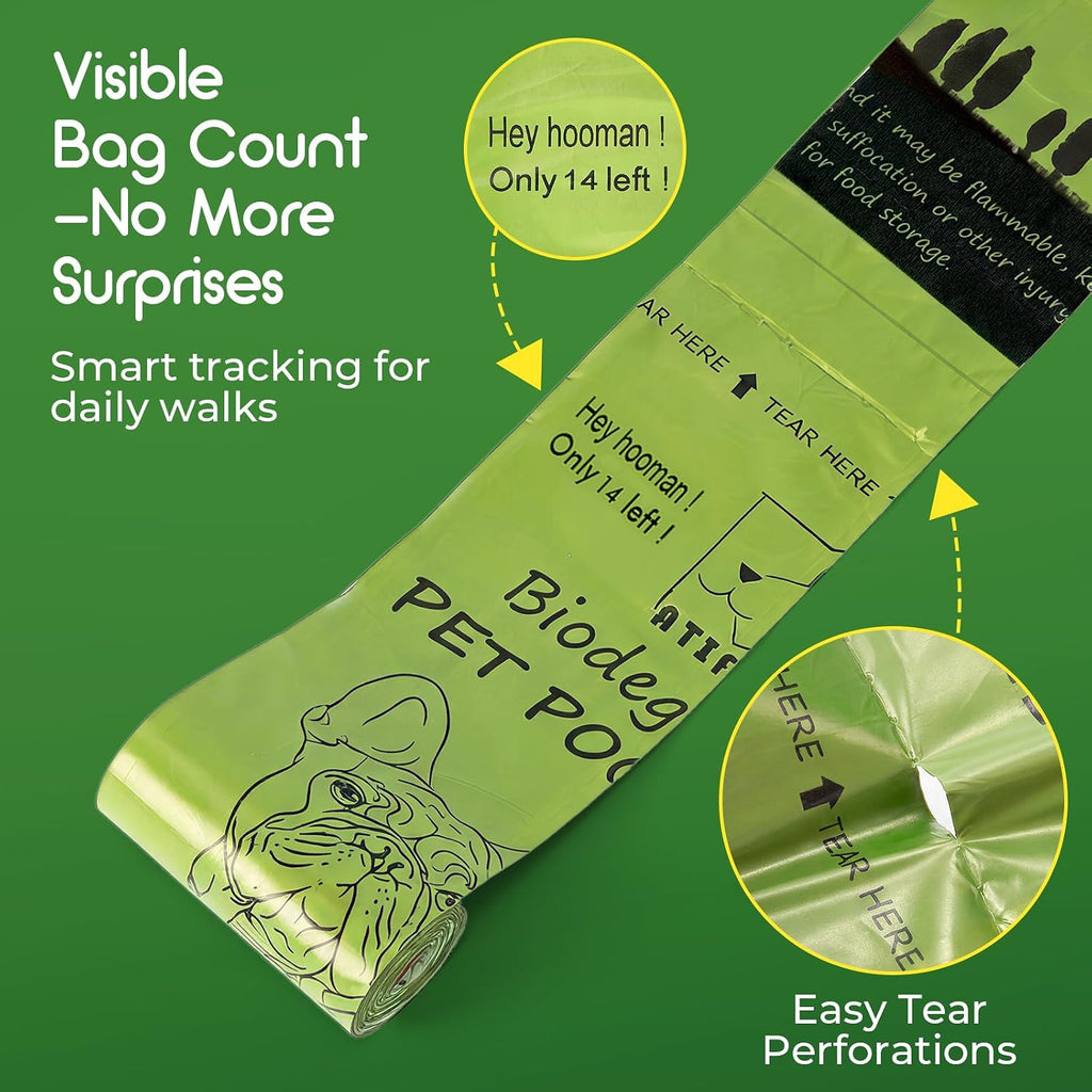 Biodegradable Dog Poop Bags Rolls 360 Count Scented, Leak Proof and Extra Thick Waste Bag Refill (Scented) - view 3