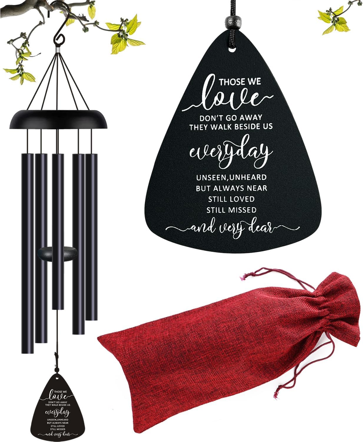 Dog Memorial Gifts for Loss of Dog Pet Bereavement Sympathy Gift Memorial Gifts for Dogs Wind Chime in Memory of Dog Remembrance Passing Away Gift, 32 inch - view 2