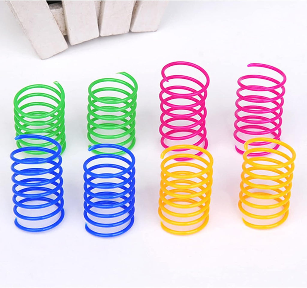 120 Pack Cat Spring Toy - Interactive Plastic Coils for Indoor Cats, Colorful Spiral Springs for Swatting, Biting, Hunting - Active Healthy Fitness Play Kitten Toys - view 5