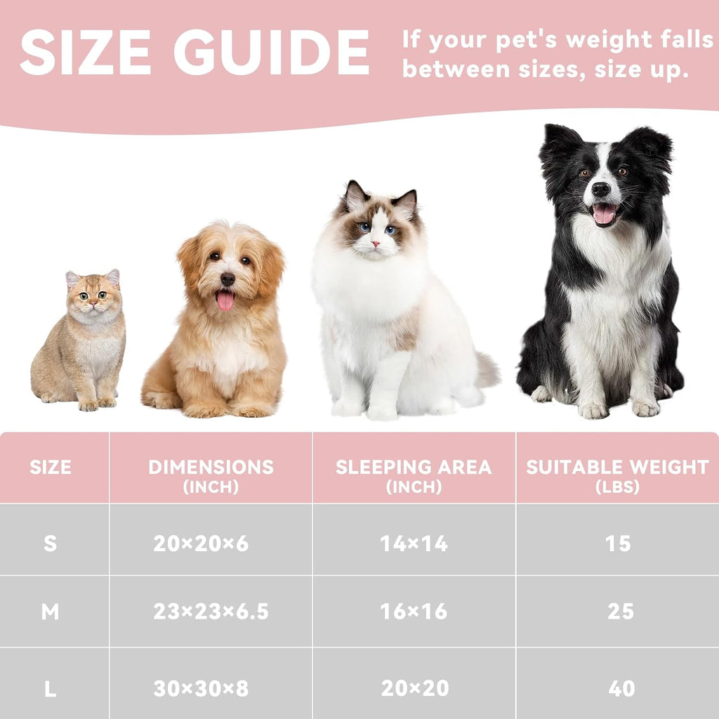 23in Round Cat Dog Bed for Large Medium Small Dogs Cats, Machine Washable Sleeping Sofa, Non-Slip Bottom Breathable Soft Calming Pet Cuddler for Indoor/Outdoor/Car/Cage, Navy Blue - view 3