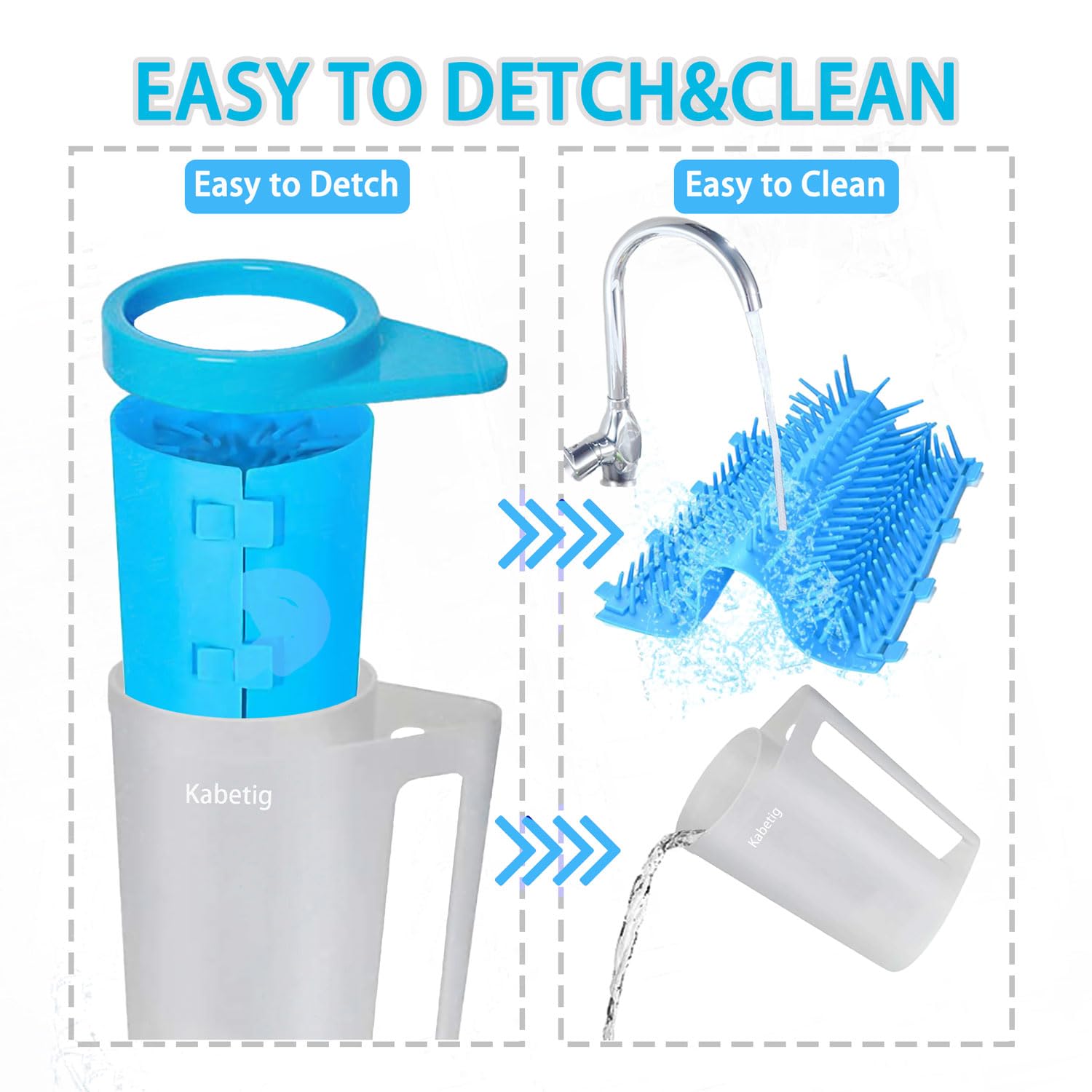 Dog Paw Cleaner with Handle - Foot Washer Cup for Large and Extra Large Breed Dogs - view 5