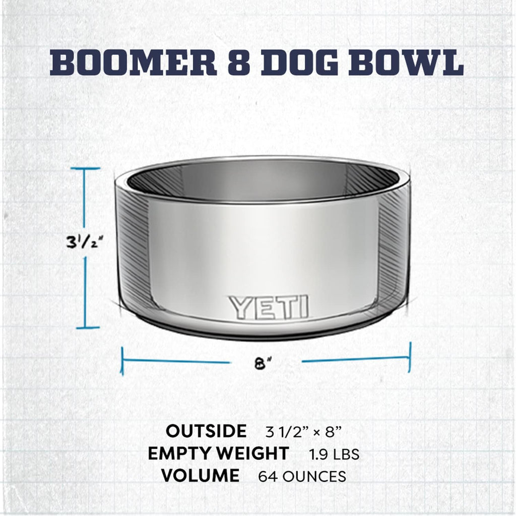 Boomer 8, Stainless Steel, Non-Slip Dog Bowl, Holds 64 Ounces - view 5