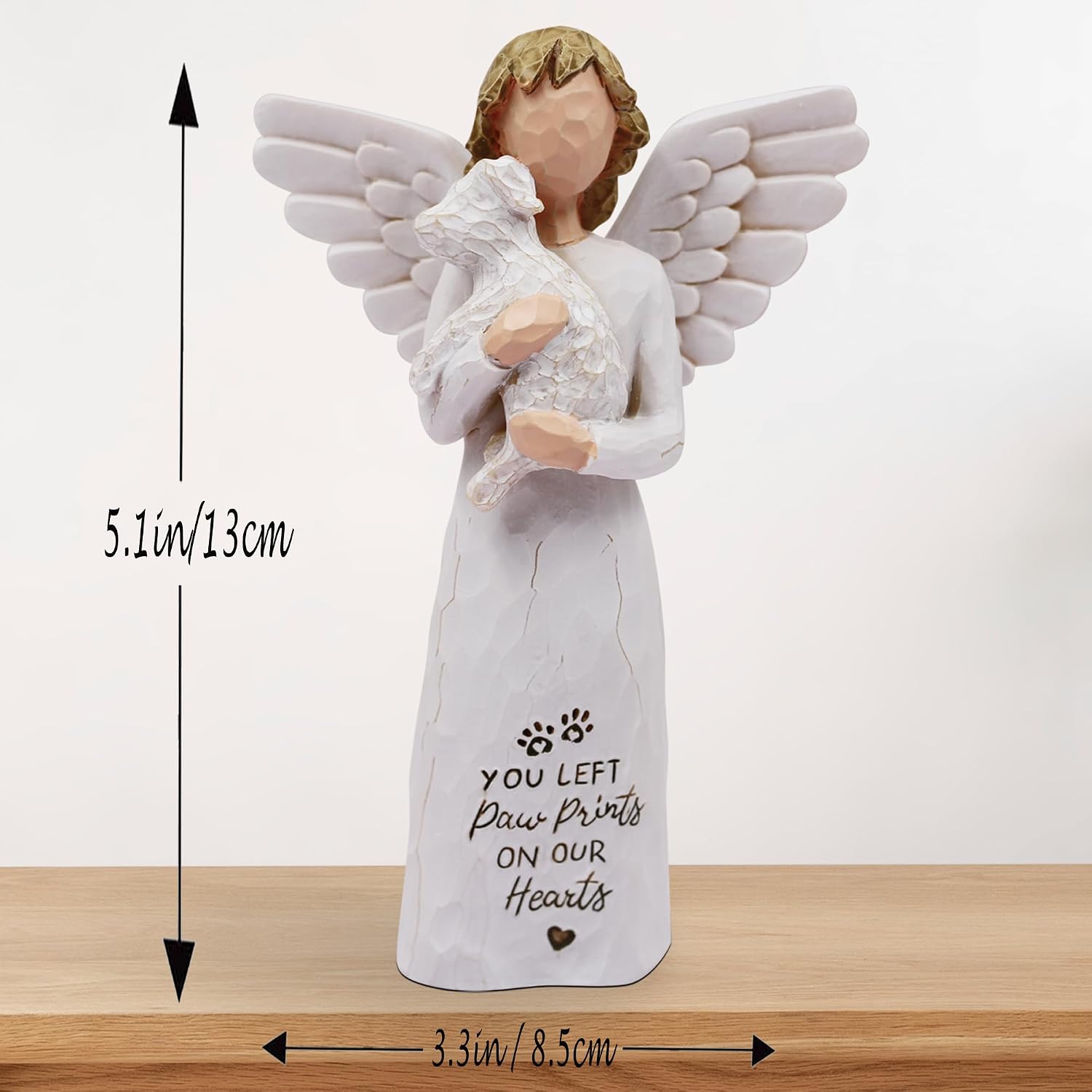 Dog Memorial Gifts for Loss of Dog Sympathy Gift Figurines White | Pet Memorial Gifts for Dog, Dog Mom Gifts for Women, Pet Remembrance Gift, Pet Loss Gifts, Resin Hand-painted Statue - view 4