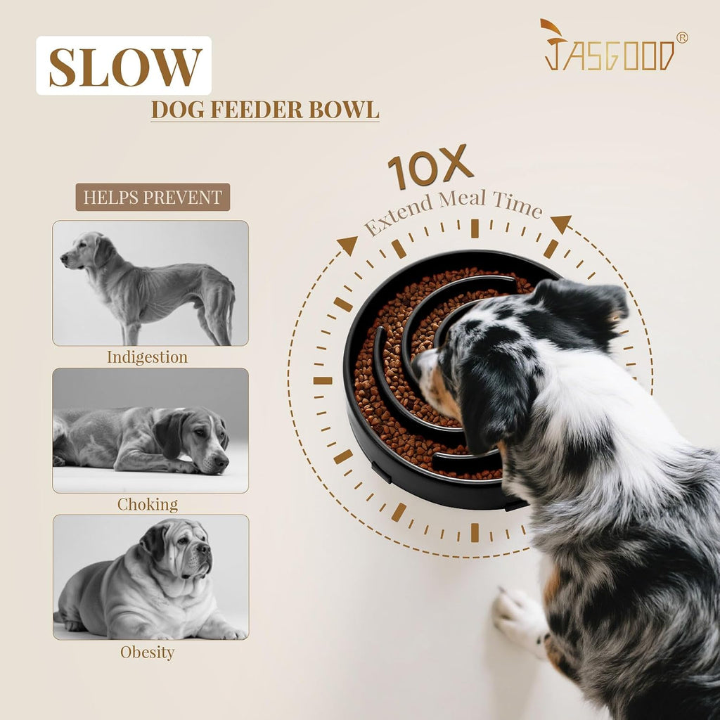 Slow Feeder Dogs Bowl for Large Medium Dogs,Anti-Gulping Pet Slower Food Feeding Bowls Stop Bloat,Preventing Choking - view 3