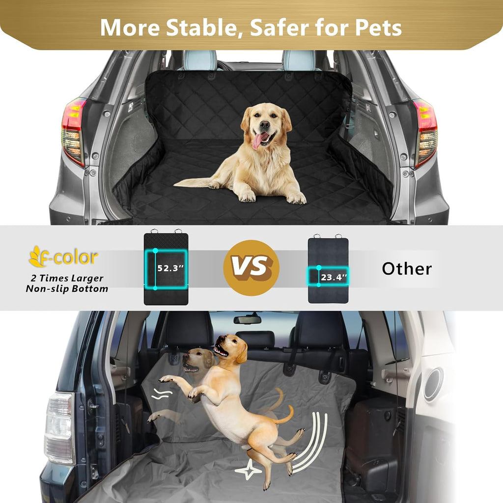 SUV Cargo Liner for Dogs - Trunk Cover with Bumper Flap Protector | Water Resistant Pet Cargo Cover with Non-Slip Mat, Dog Car Seat Cover Prevents Scratches Pet Hair Mud Dirt for Midsize SUVs - view 4