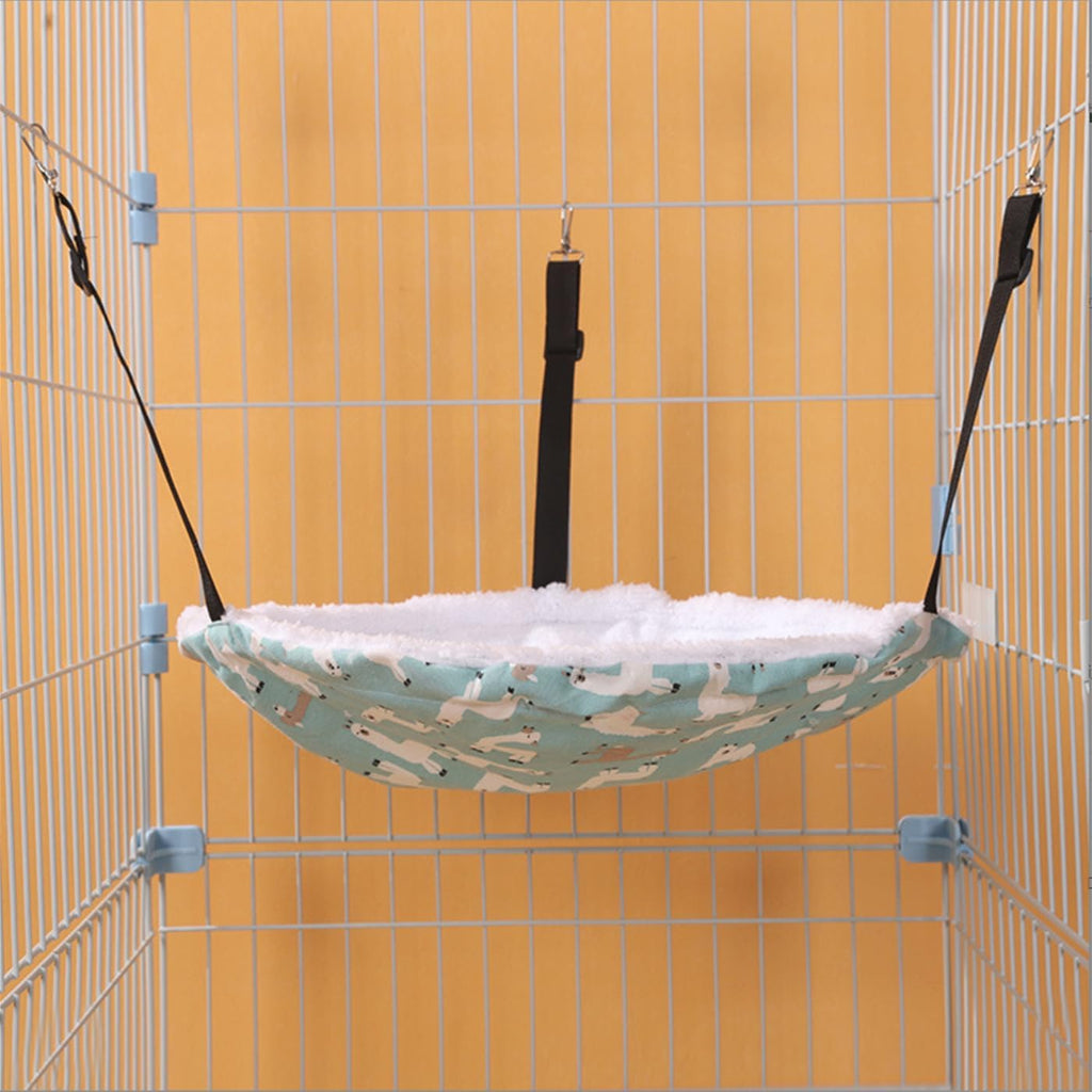 2-Pack Cat Hammock Lounge Cat Hanging Bed for Cage Kennel Chair with Metal Frame, Adjustable Straps (Cyan) - view 5