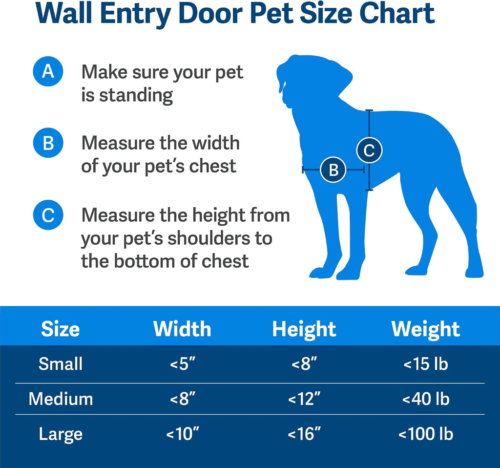 Wall Entry Pet Door, Telescoping, Dogs up to 100 lb, Large | Insulates Better Than Metal, Interior & Exterior Install, Weatherproof Double-Flap, DIY Telescoping Tunnel 4.75-7.25 in Walls - view 6