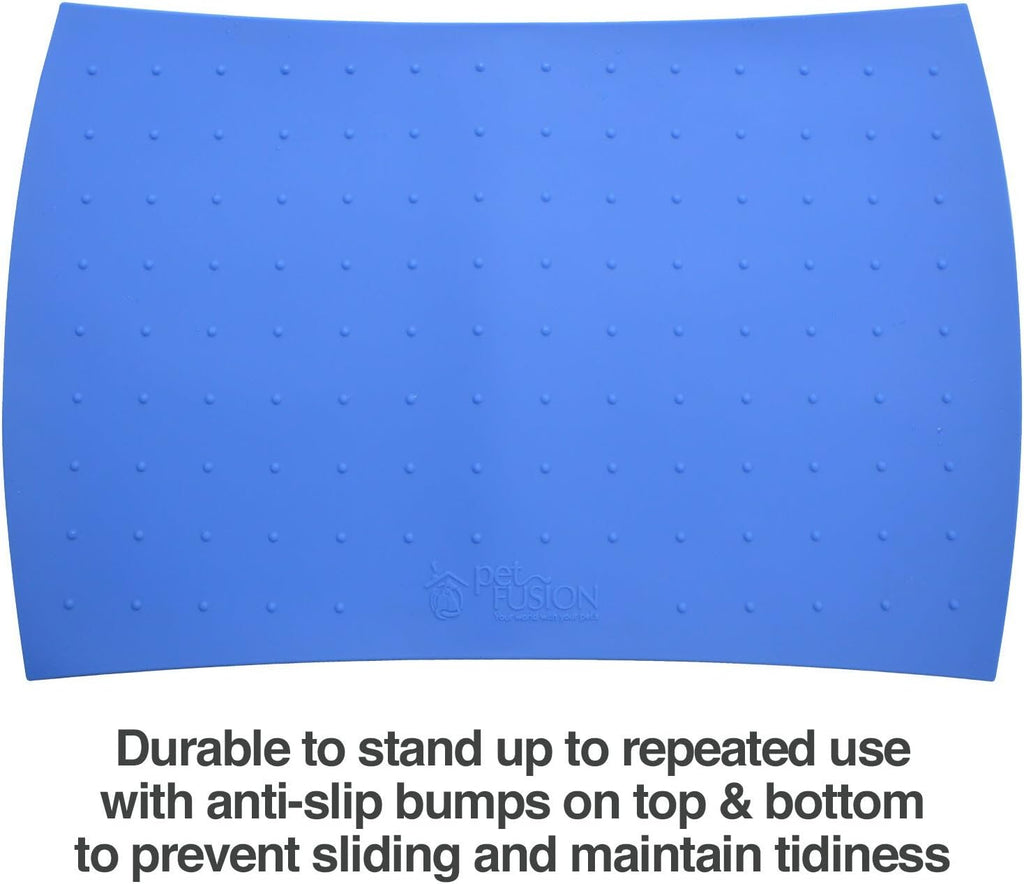 Small waterproof dog & cat food mat (18x12"). FDA grade silicone [superior hygiene, non-toxic, multiple sizes] - view 5