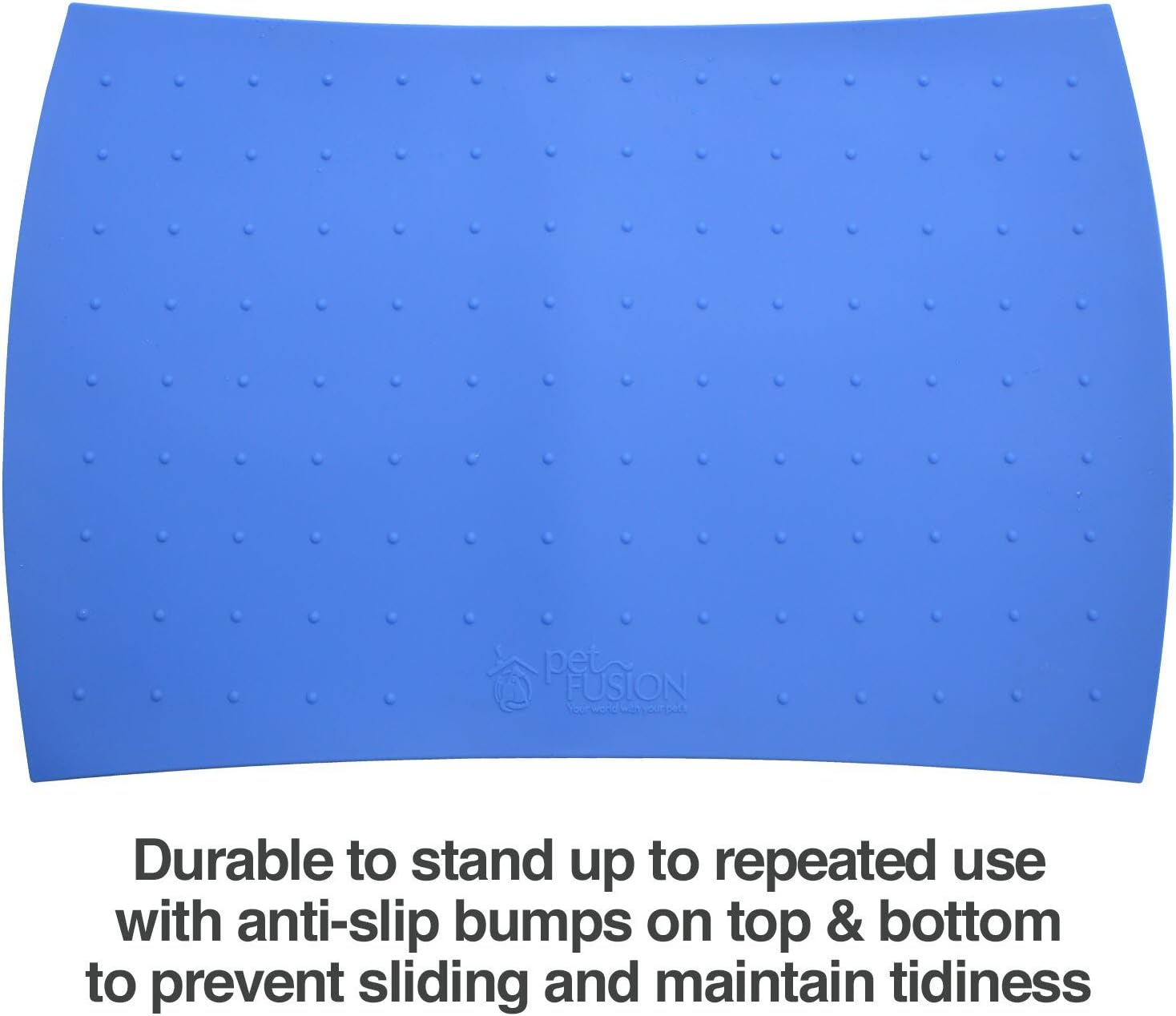 Small waterproof dog & cat food mat (18x12"). FDA grade silicone [superior hygiene, non-toxic, multiple sizes] - view 5