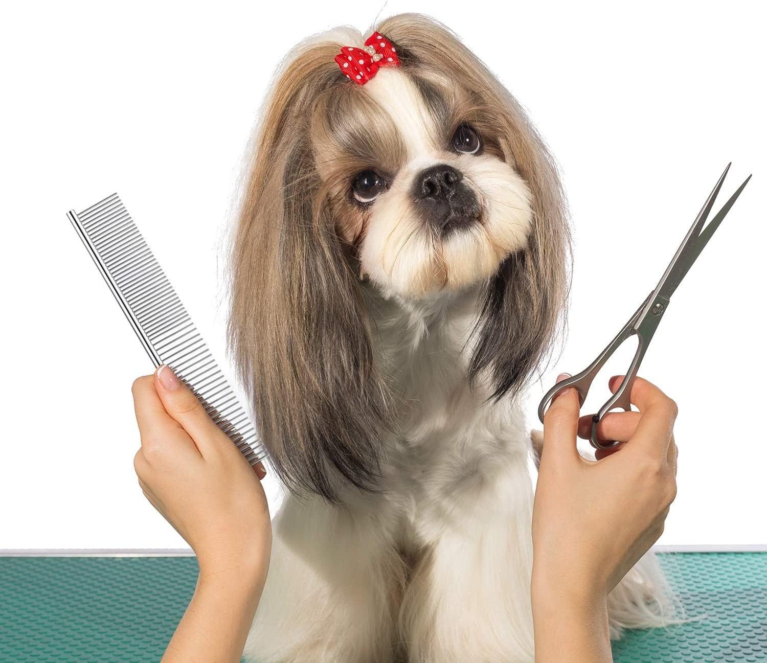 Dog Combs for Grooming, Metal Cat Comb for Long Haired | Removing Tangles and Knots, Professional Grooming Tool for Long Haired Dog, Cat and other pets - view 7