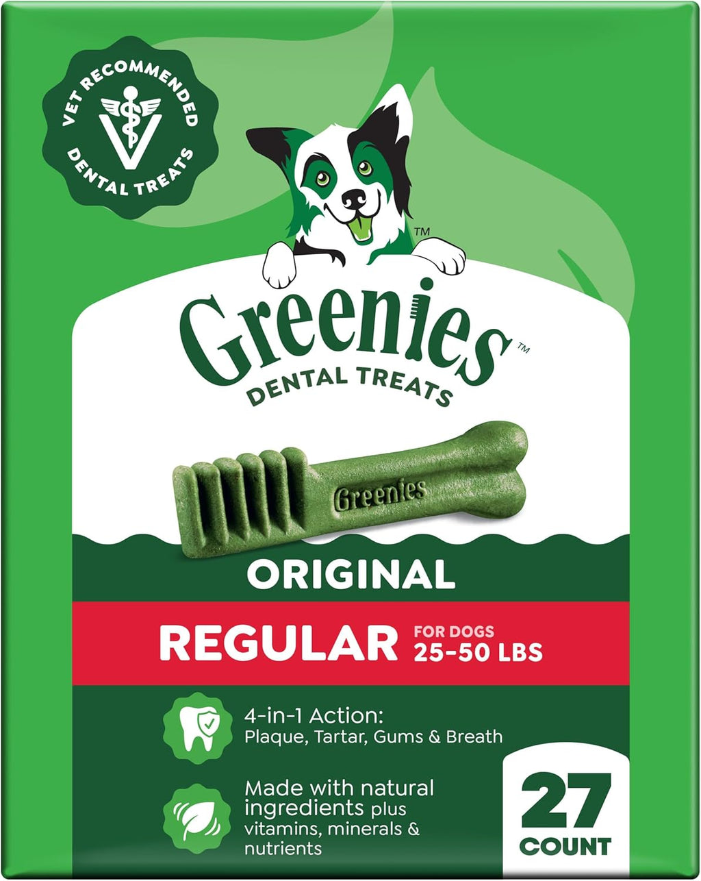 Regular Dental Dog Treats, Original Chicken Flavor, 27 Count | Vet-recommended, cleaner teeth after 28 days, cleans to gumline, for dogs 25-50 lbs, original chicken flavor - view 2