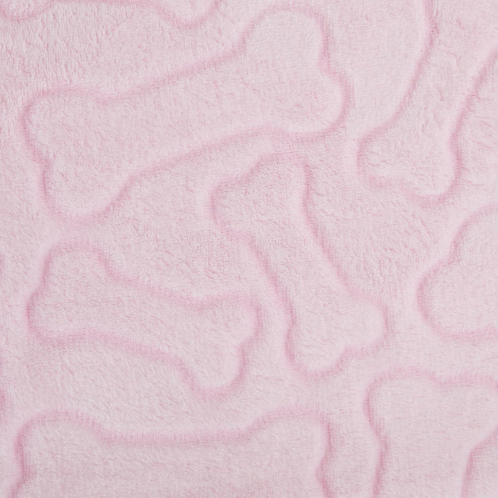 Embossed Bone Print Pet Blanket, Pink, 36x48" - view 5