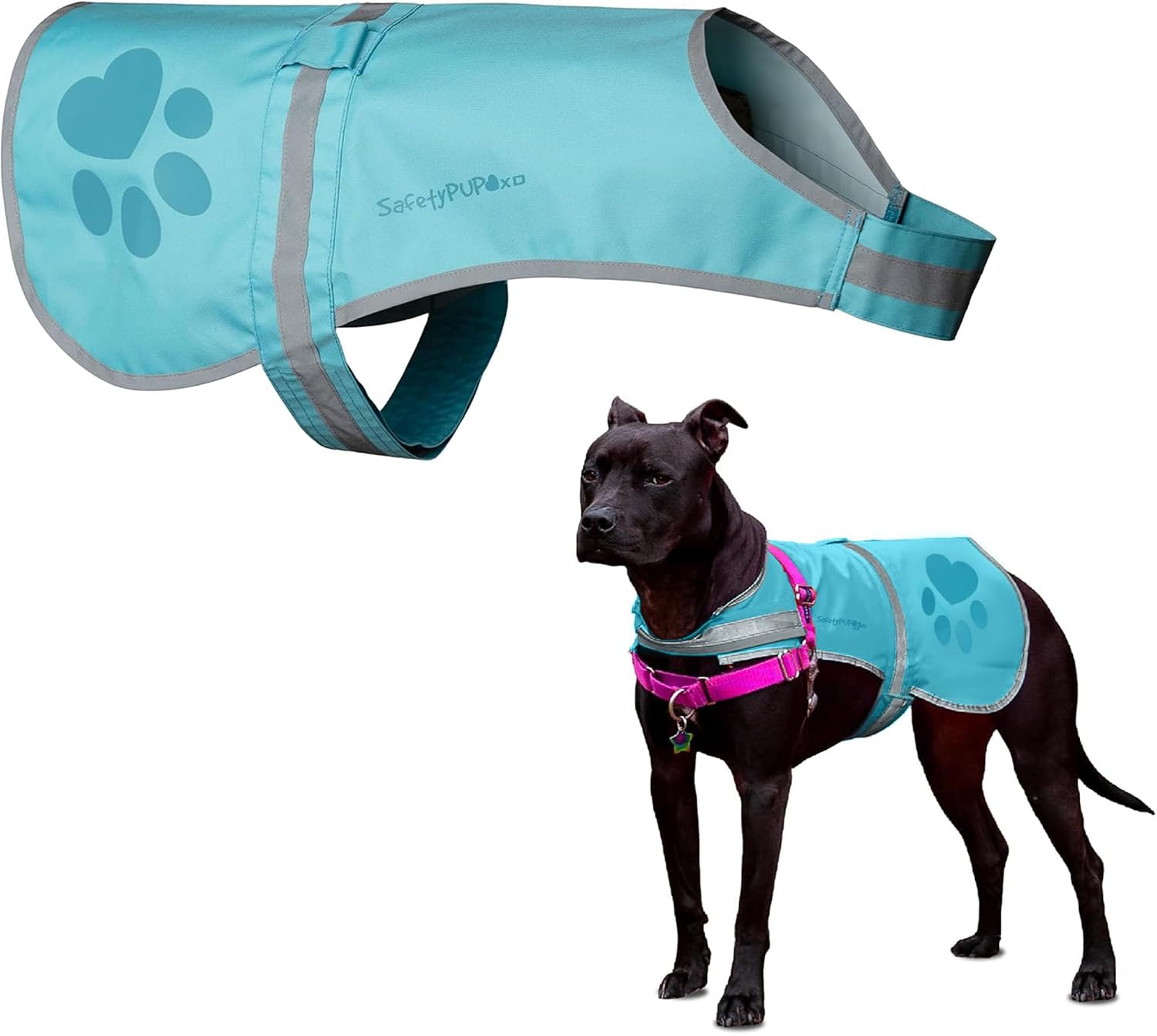 Reflective Dog Vest, Hi Vis Safety Gear for Low-Light Morning & Night Walks | Dog Safety Vest Brings Peace of Mind. Waterproof, Fluorescent Visibility Jacket Protects Your Pet on Trails & Near Traffic - view 7