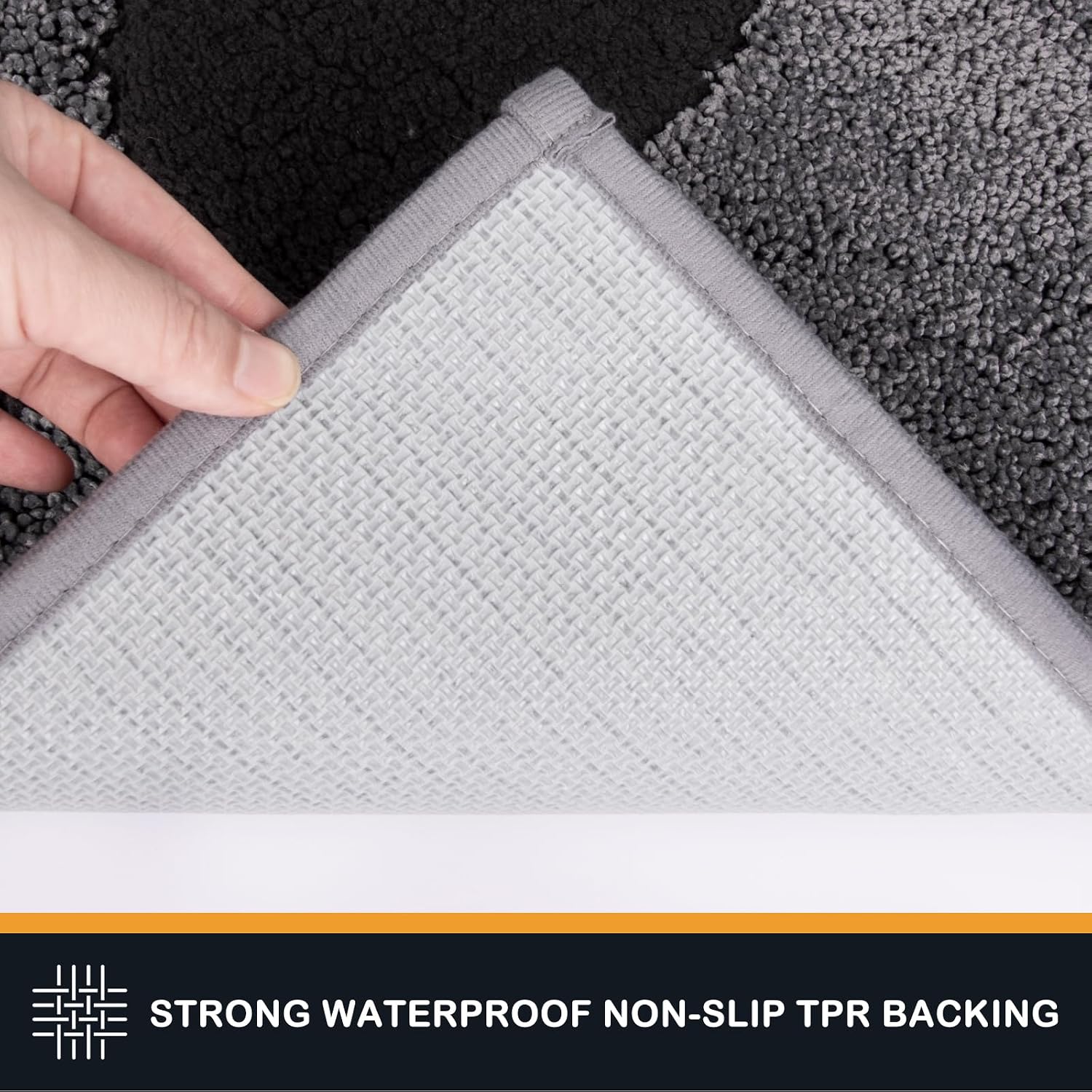 Dirt Trapping Door Mat Indoor Entrance, 20" x 31.5", Grey | Machine Washable, Non-Slip, Waterproof TPR Backing, Super Absorbent, Dog Door Mat, Entryway Rug for Muddy Paws and Shoes - view 6