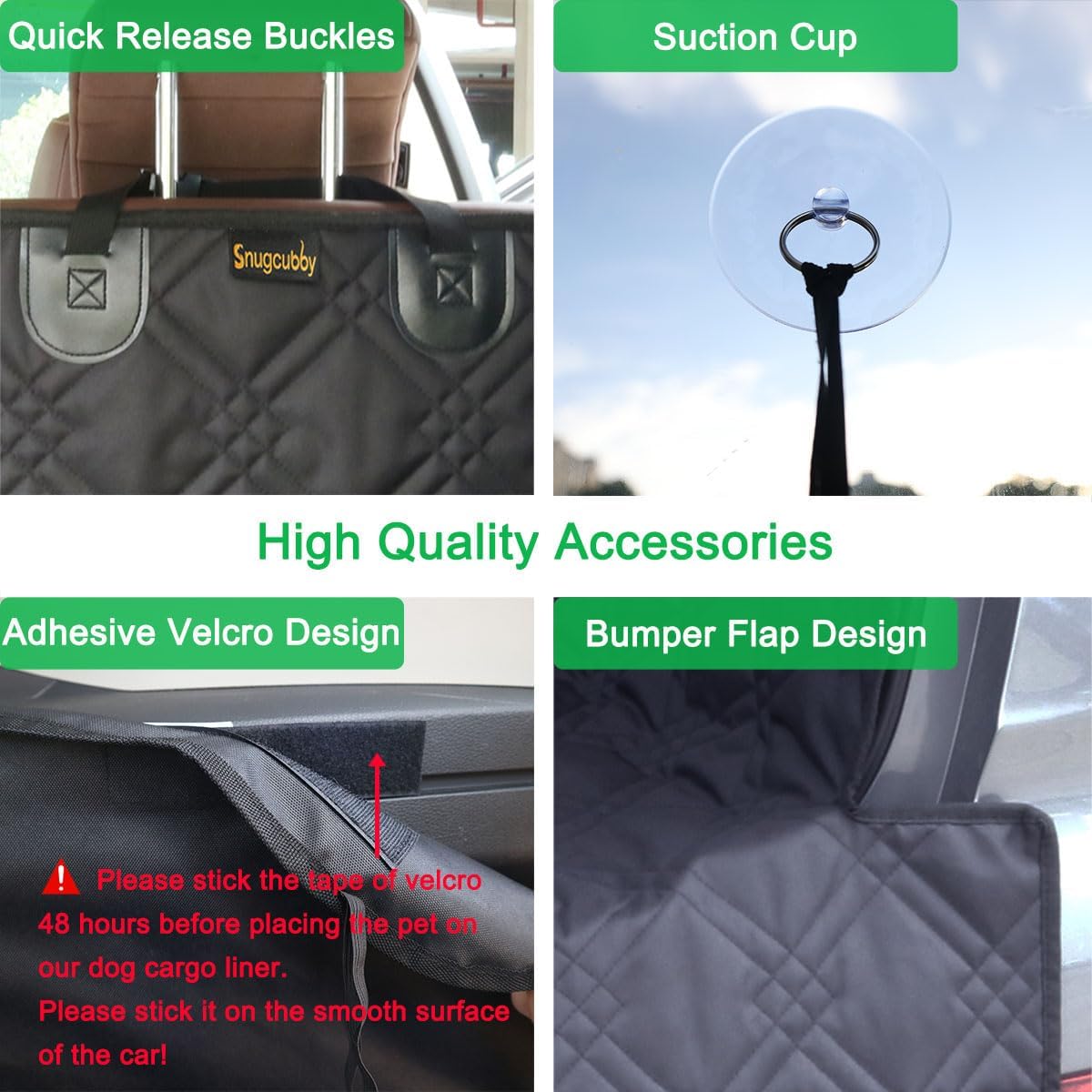 SUV cargo liner for dogs 53x80 pet dog cargo liner dog car seat cover for back of SUV trunk cover for dogs with side walls - view 5