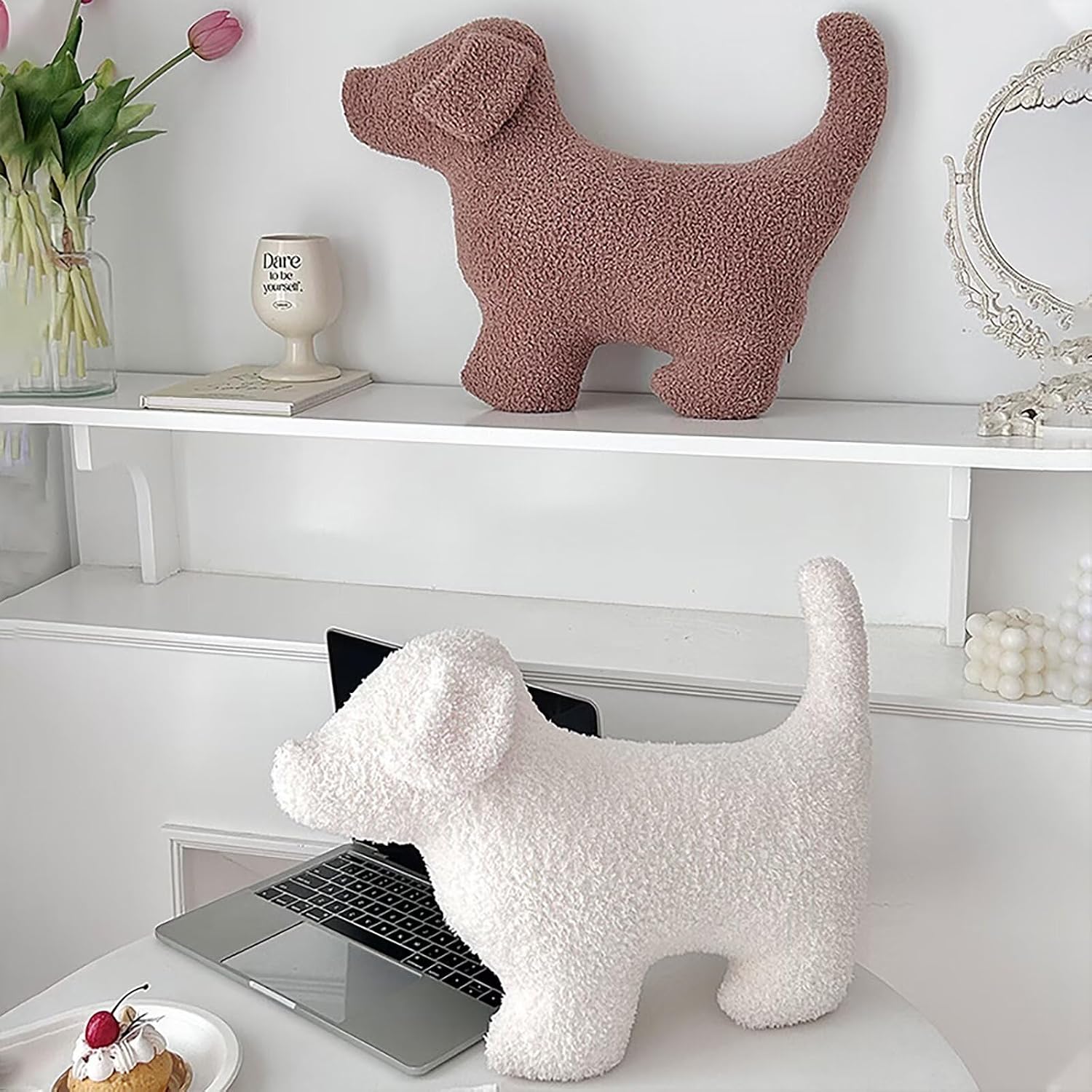 Animals Shaped Throw Pillow for Bed,Home Decorative Pillows for Bedroom Aesthetic,Soft Dog Pillow for Couch,Handmade Living Room Throw Pillow - view 3