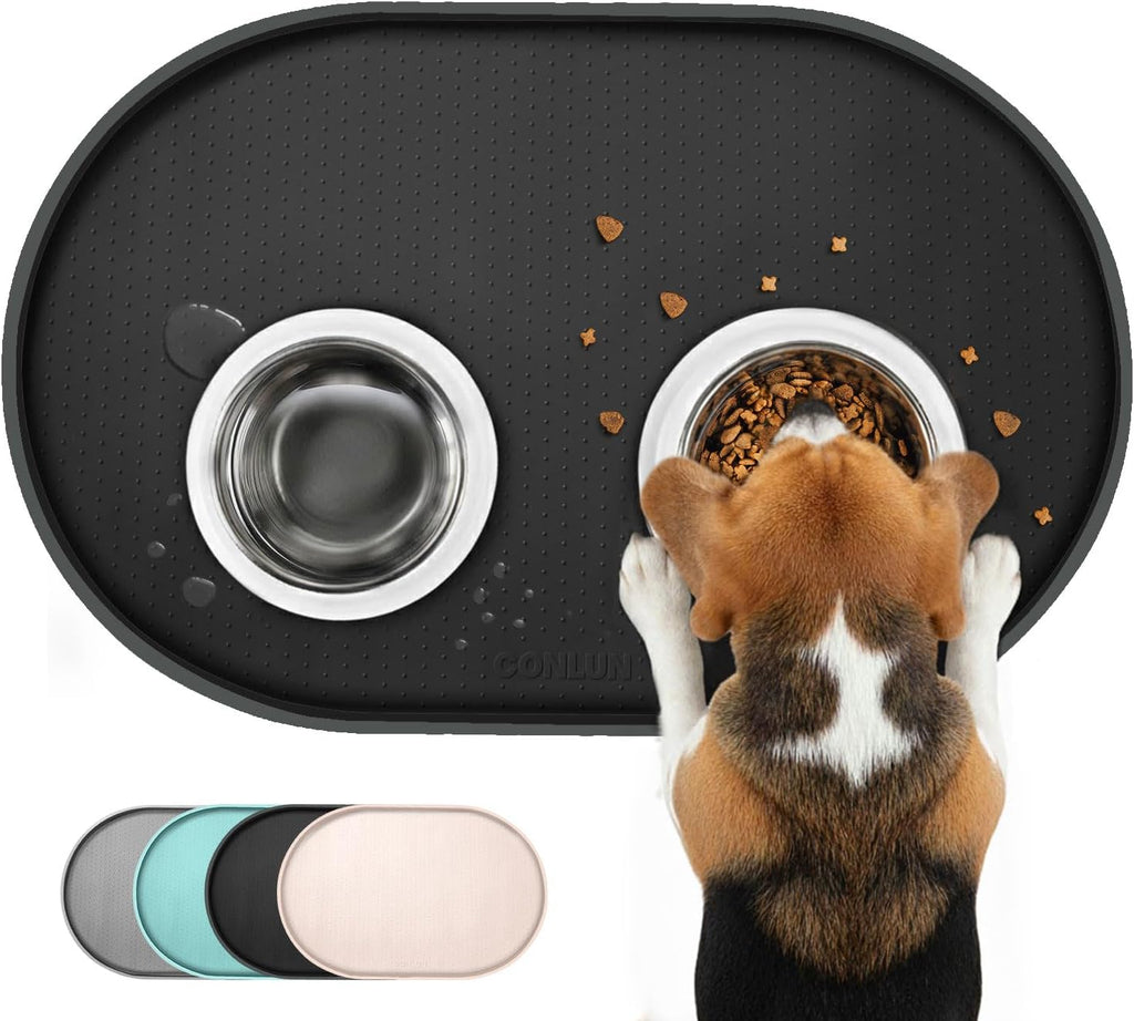 Silicone Dog Food Mat,1/2 Inch Raised Edges Waterproof Rubber Pet Feeding Mat for Dog and Cat, Anti-Slip Pet Bowl Mat,Dishwasher Safe - view 5