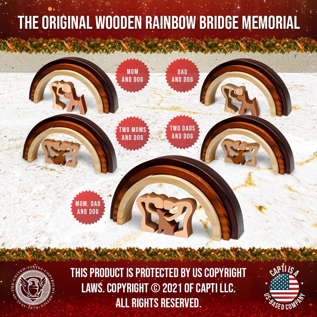 Rainbow Bridge Dog Memorial Gifts, Cat Memorial Gifts - I'll Meet You at The Rainbow Bridge - Pet Loss Gifts, Bereavement, Sympathy Keepsake Dog Mom, Dog Dad for Loss of Pet (Dog and Mom) - view 3