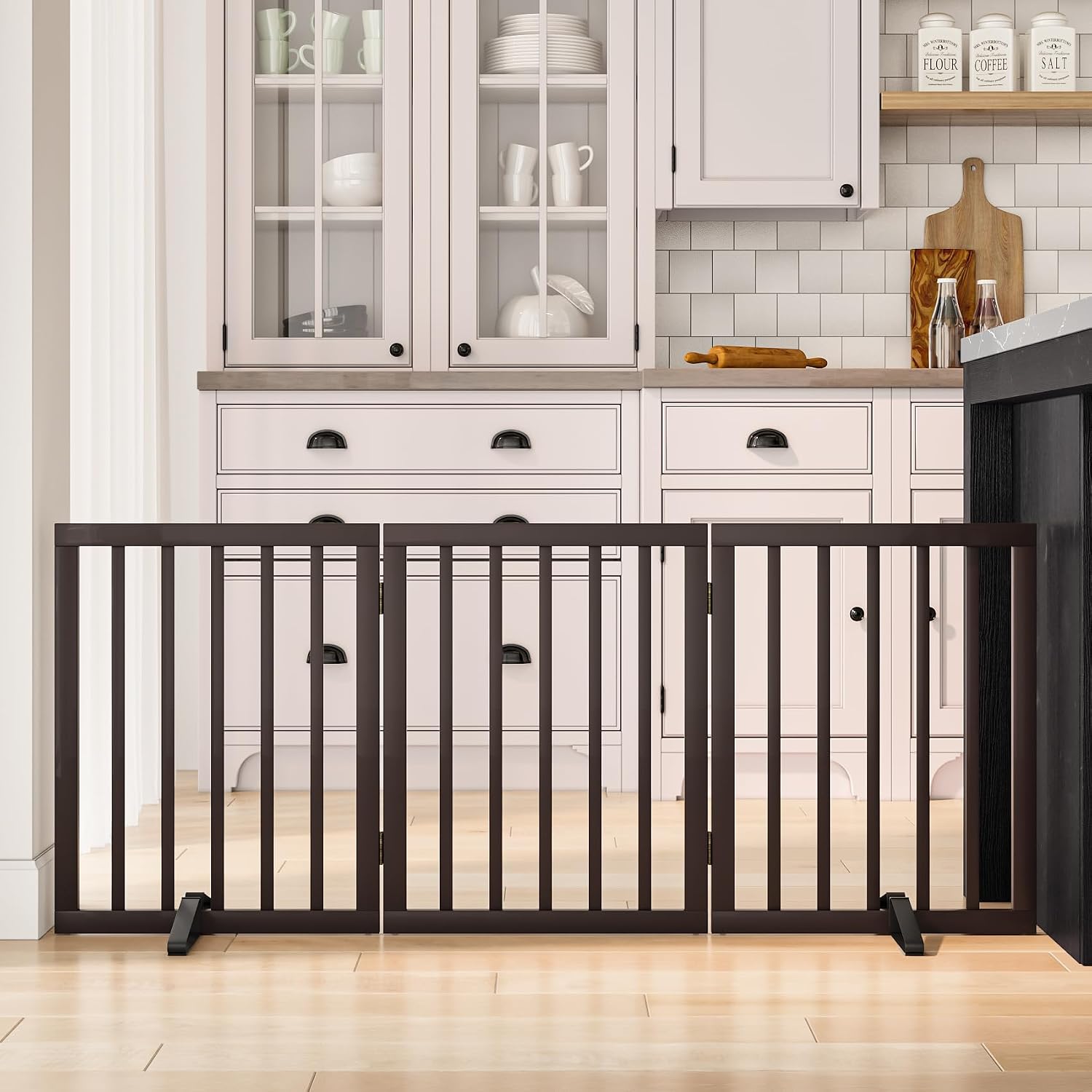 Dog Gate for Stairs,Foldable Dog Gate for Indoor Doorways House,Freestanding Pet Gates for Dogs,Doogie Puppy Fence Gate - view 6