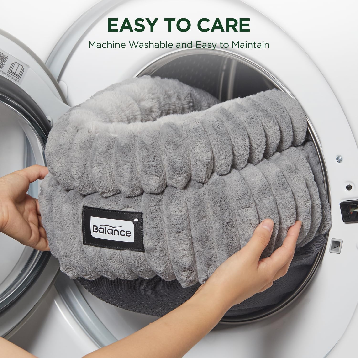 Cat Bed Kitten Bed, Washable Round Cat Beds for Indoor Cats, Super Soft Plush Faux Fur Pet Bed for Puppy and Kitten with Anti-Slip Bottom - view 7