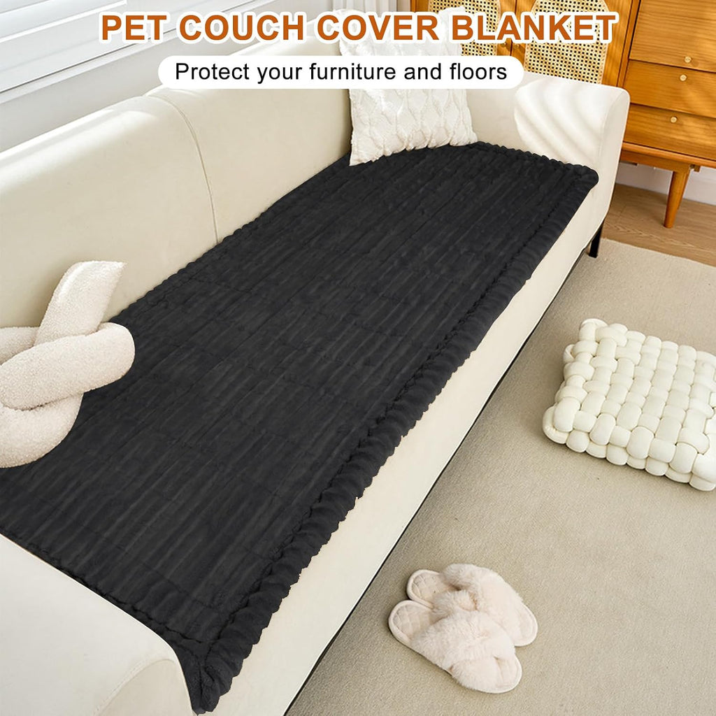 Couch Cover for Dogs Washable, Sofa Cover Protector for l Shape, Non Slip Dog Blanket Cover, Friendly Pet Mat Bed for Outdoor, Soft (Dark Gray, 27.6" x 59") - view 7
