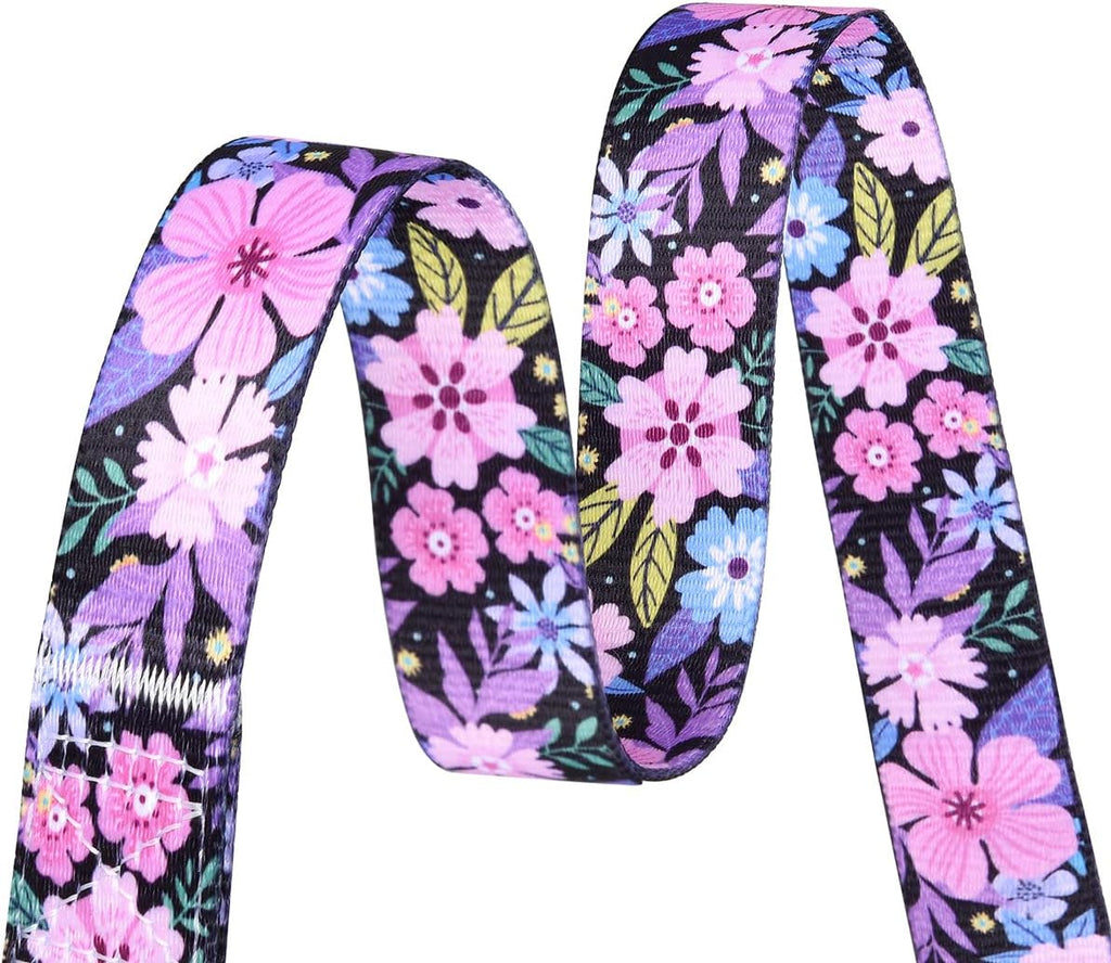Dog Collar and Leash Set, for Small Dogs, Pink Floral Set,S | with Floral Patterns, Adjustable for Small Medium Large Dogs, Comfortable for Walks and Outdoor Hikes - view 3