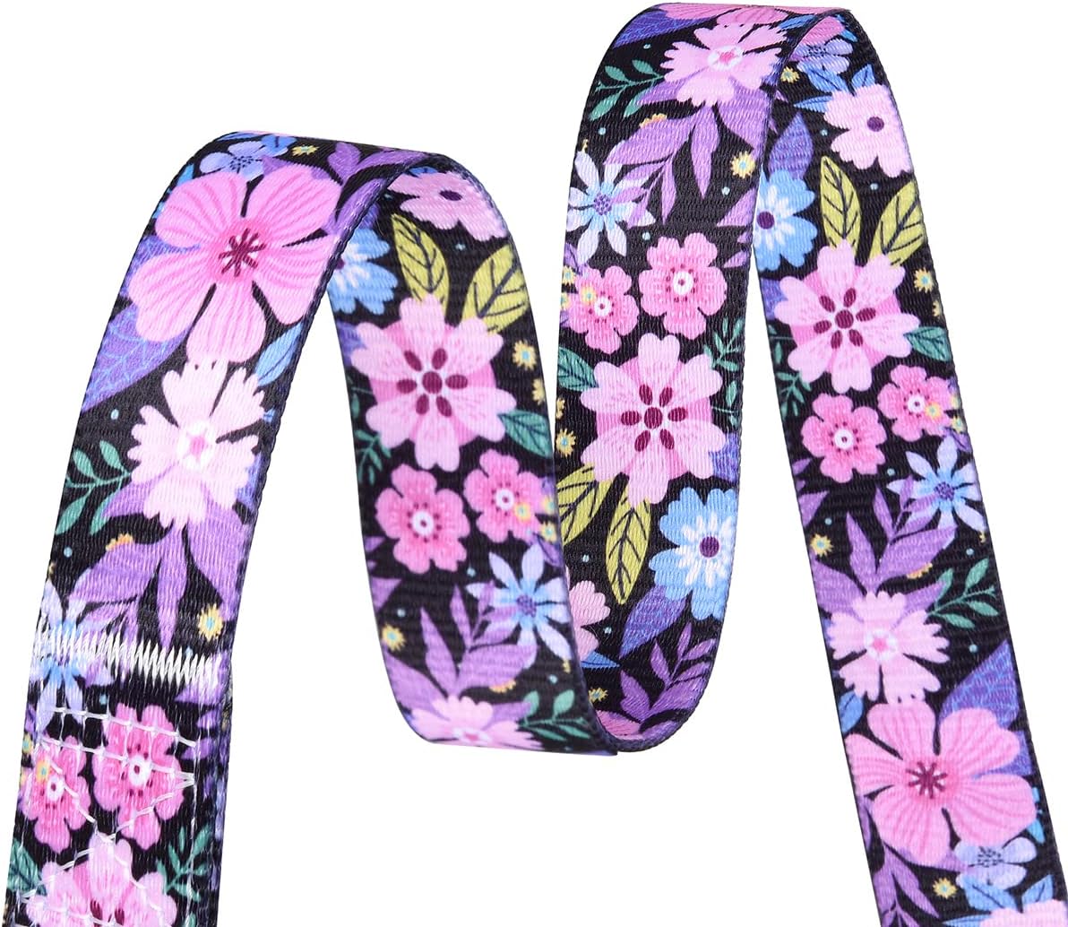 Dog Collar and Leash Set, for Small Dogs, Pink Floral Set,S | with Floral Patterns, Adjustable for Small Medium Large Dogs, Comfortable for Walks and Outdoor Hikes - view 3