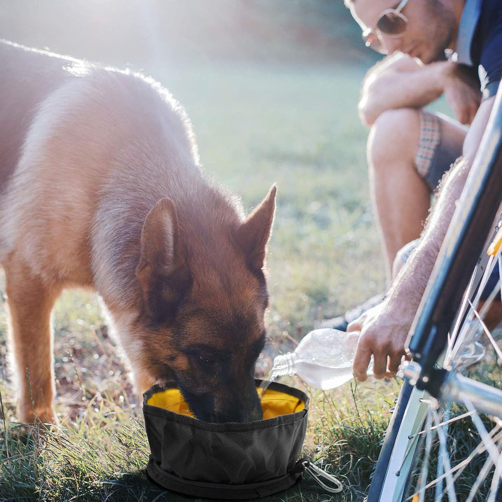 Collapsible dog travel bowl, 8 cups large lightweight foldable bowl, water and food bowls for pets dogs cats with zipper. - view 7