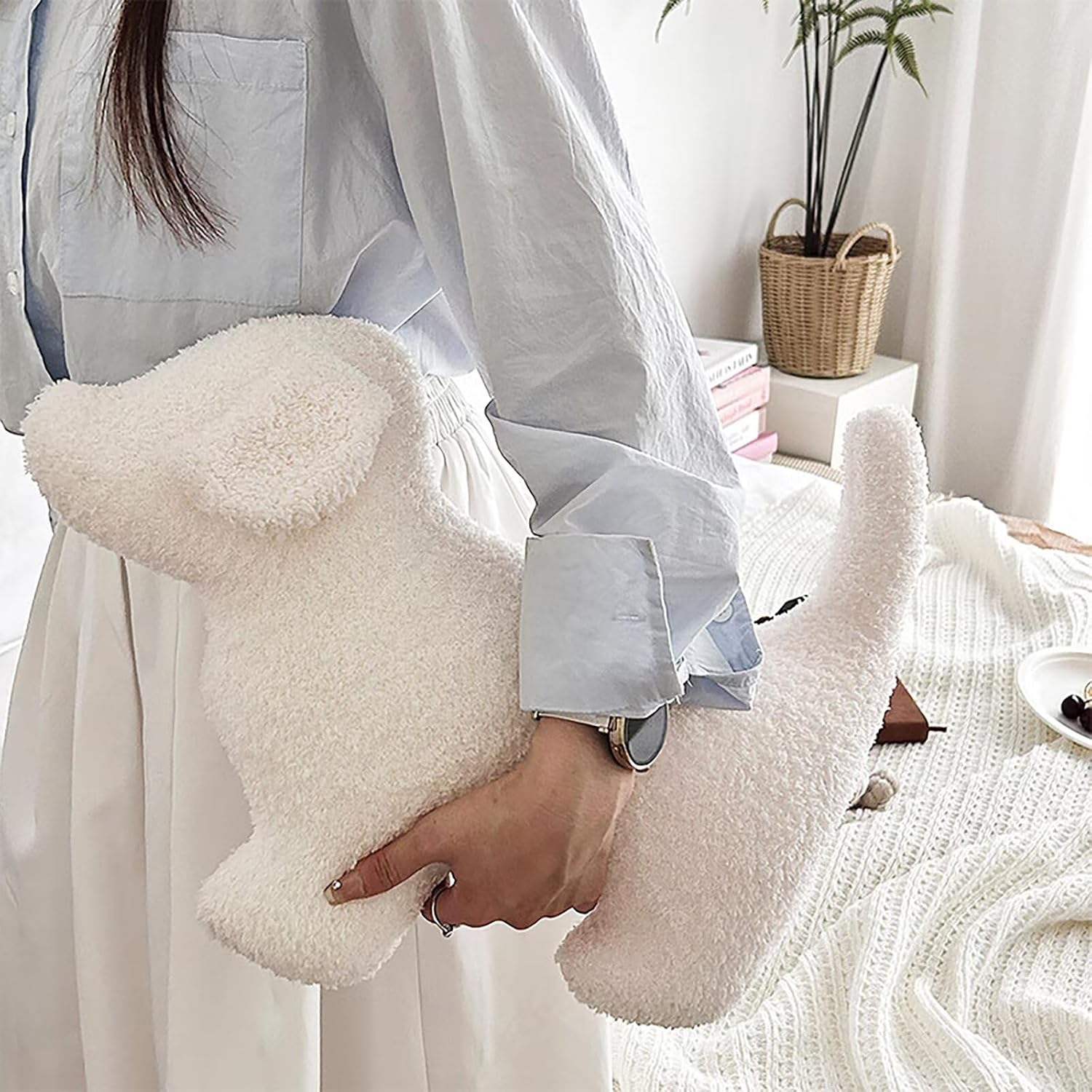 Animals Shaped Throw Pillow for Bed,Home Decorative Pillows for Bedroom Aesthetic,Soft Dog Pillow for Couch,Handmade Living Room Throw Pillow - view 4