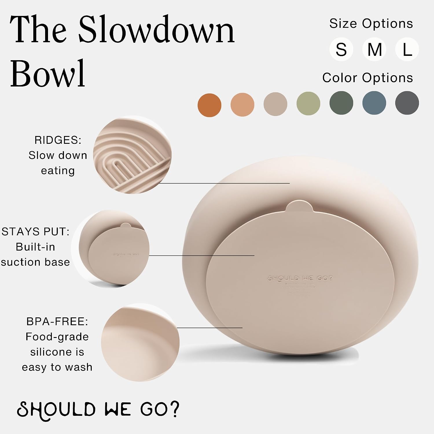 Slow feeder dog bowls - small size silicone slow eating dog bowl for puppies & dogs with suction cup - dishwasher-safe, lick mat design, reduces gulping, for all breeds, 6"x1.25" - blush - view 3