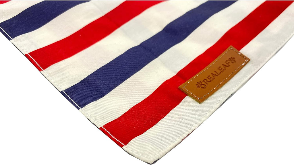 4th of July Dog Bandanas 2 Pack, Reversible American Flag Pet Scarf for Boy and Girl, Premium Durable Fabric, Patriotic Bandana for Medium and Large Dogs (Large) - view 4