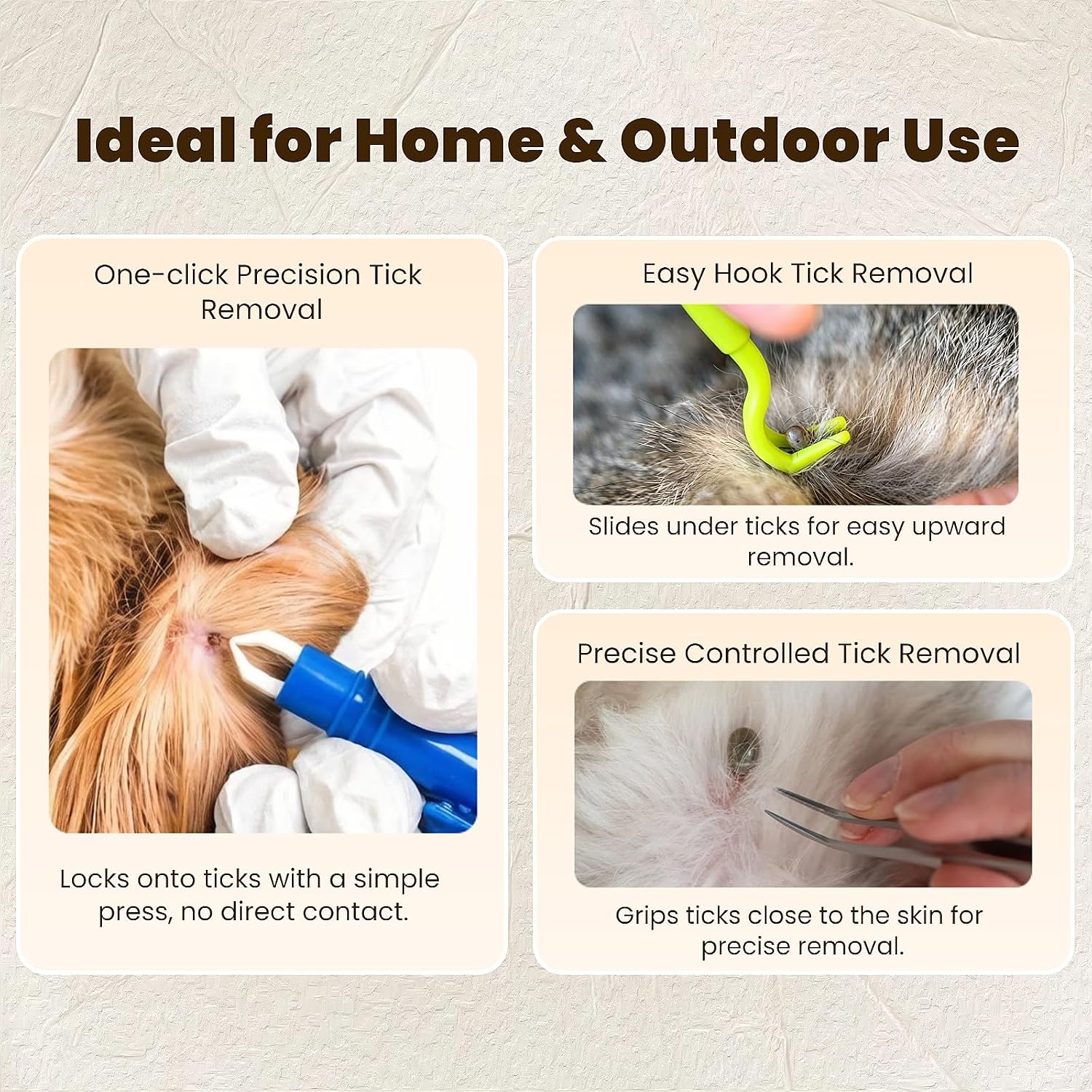16-Piece Professional Tick Removal Tool Kit, Stainless Steel Tick Remover Tweezers, Hooks & Accessories for Dogs, Cats & Humans, Outdoor Camping Essentials - view 8