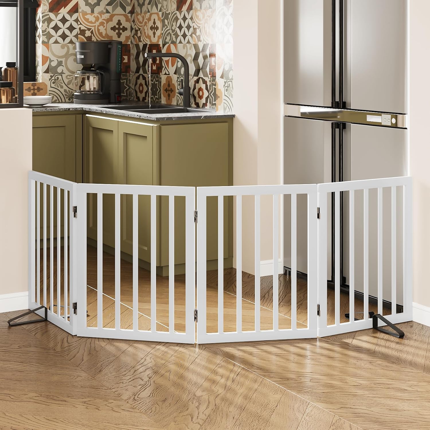 Dog Gate for Stairs,Foldable Dog Gate for Indoor Doorways House,Freestanding Pet Gates for Dogs,Doogie Puppy Fence Gate - view 5