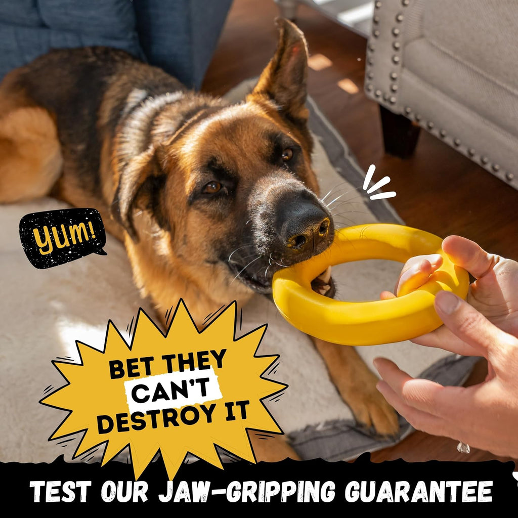 Indestructible Dog Chew Toy - Lifetime Replacement - Durable Toy for Aggressive Chewers - Safe Non-Toxic Natural Rubber - Chew, Tug & Fetch - Tough, Heavy Duty - Med/Large Breed, 6.5”x1.25” - view 5