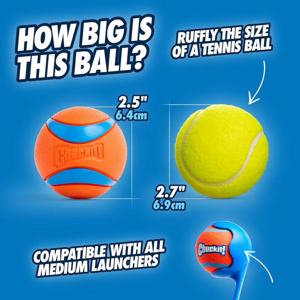 Chuckit! Ultra Ball Dog Toy, Balls for Dogs to Fetch, Durable Rubber, Small 2-inch (Pack of 24) - view 3